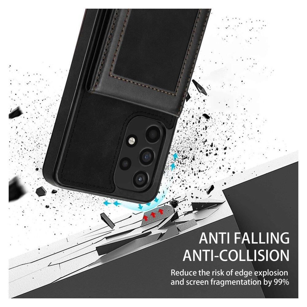 Samsung Galaxy A53 Hoesje Portemonnee met RFID Pasjeshouder Zwart afbeelding 4