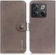 KHAZNEH OnePlus 10T Hoesje Portemonnee Book Case Khaki afbeelding 2
