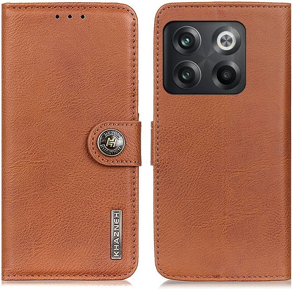 KHAZNEH OnePlus 10T Hoesje Portemonnee Book Case Bruin afbeelding 2