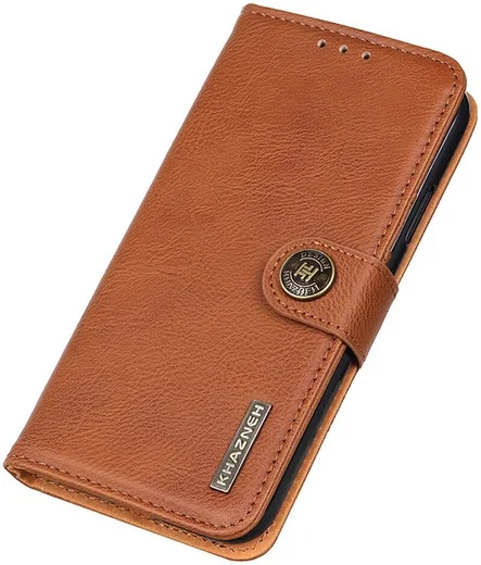 KHAZNEH OnePlus 10T Hoesje Portemonnee Book Case Bruin afbeelding 4
