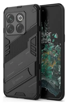 OnePlus 10T Hoesje Shockproof Kickstand Back Cover Zwart