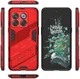 OnePlus 10T Hoesje Shockproof Kickstand Back Cover Rood afbeelding 6