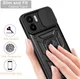 Xiaomi Redmi A1 / A2 Hoesje met Camera Slider en Kickstand Ring Rood afbeelding 6