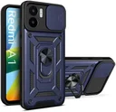 Xiaomi Redmi A1 / A2 Hoesje met Camera Slider en Kickstand Ring Blauw