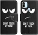 Xiaomi Redmi A1 / A2 Hoesje Portemonnee Book Case Don't Touch Print afbeelding 1