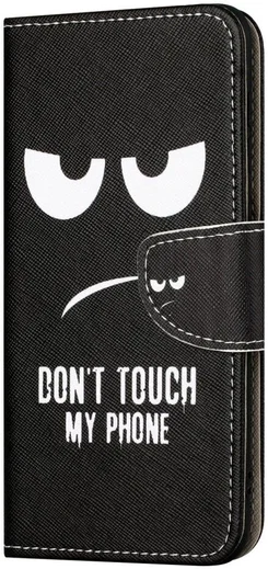 Xiaomi Redmi A1 / A2 Hoesje Portemonnee Book Case Don't Touch Print afbeelding 4