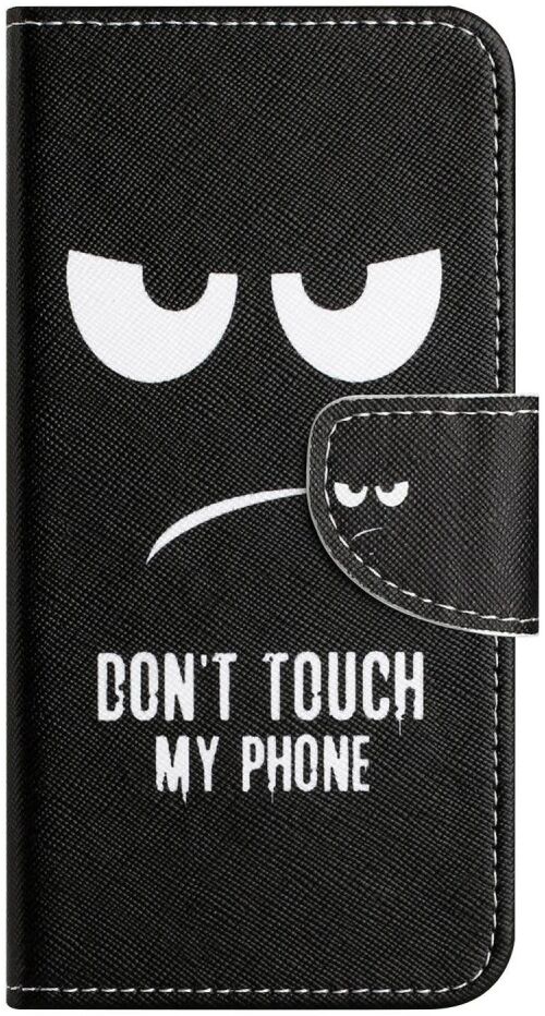 Xiaomi Redmi A1 / A2 Hoesje Portemonnee Book Case Don't Touch Print afbeelding 5