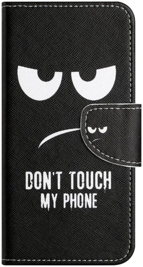 Xiaomi Redmi A1 / A2 Hoesje Portemonnee Book Case Don't Touch Print afbeelding 5