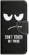 Xiaomi Redmi A1 / A2 Hoesje Portemonnee Book Case Don't Touch Print afbeelding 5