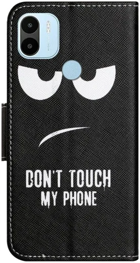 Xiaomi Redmi A1 / A2 Hoesje Portemonnee Book Case Don't Touch Print afbeelding 6