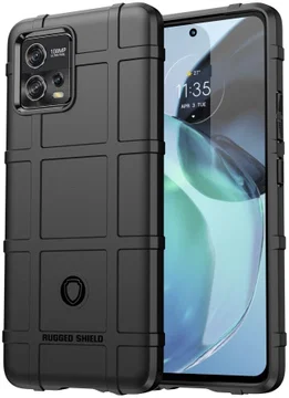 Motorola Moto G72 Hoesje Shock Proof Rugged Shield Back Cover Zwart