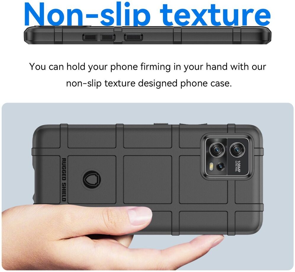 Motorola Moto G72 Hoesje Shock Proof Rugged Shield Back Cover Zwart afbeelding 4
