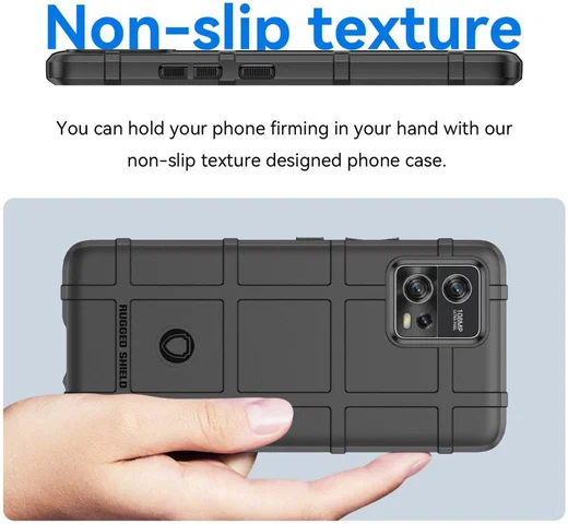 Motorola Moto G72 Hoesje Shock Proof Rugged Shield Back Cover Zwart afbeelding 4