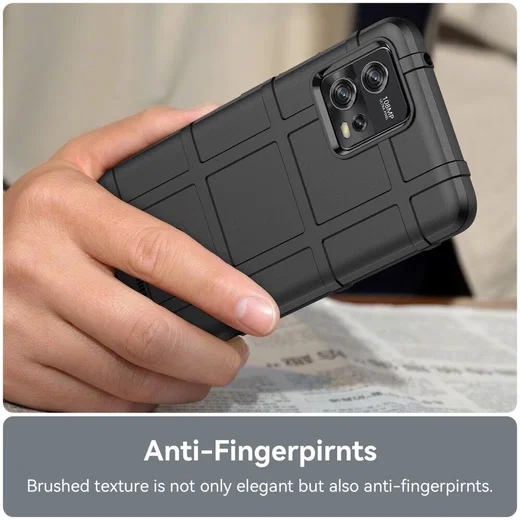 Motorola Moto G72 Hoesje Shock Proof Rugged Shield Back Cover Zwart afbeelding 5