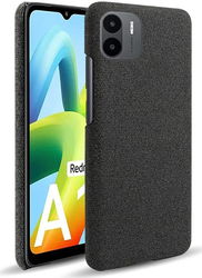 Xiaomi Redmi A1 / A2 Hoesje met Stoffen Afwerking Back Cover Zwart afbeelding