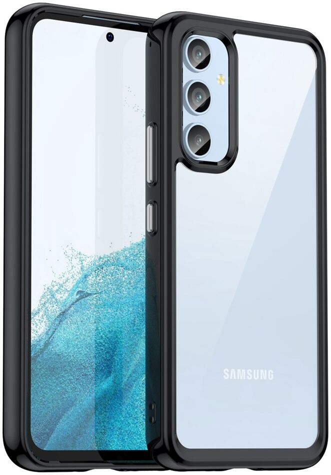 Samsung Galaxy A54 Hoesje Acryl Back Cover Zwart afbeelding 1