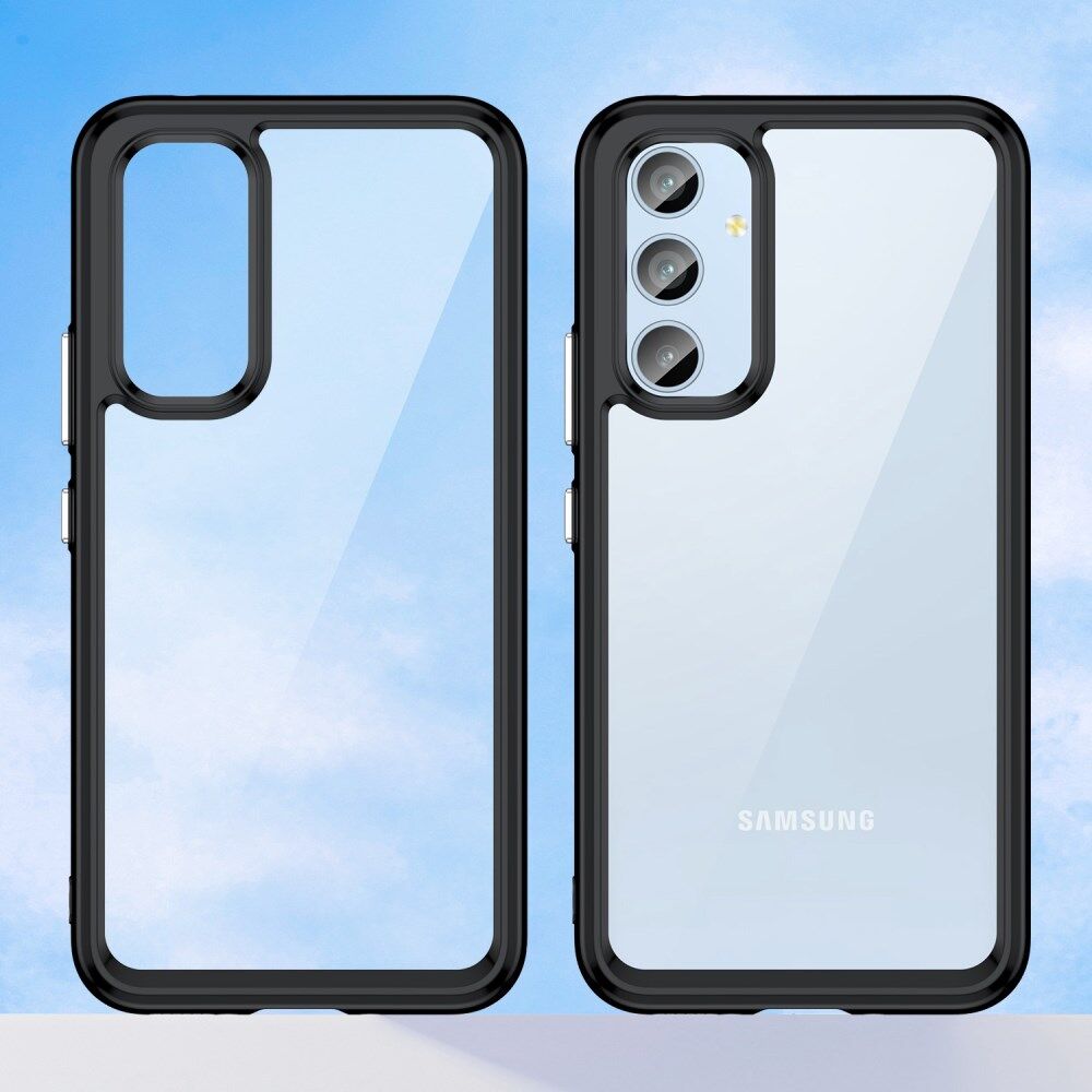 Samsung Galaxy A54 Hoesje Acryl Back Cover Zwart afbeelding 2
