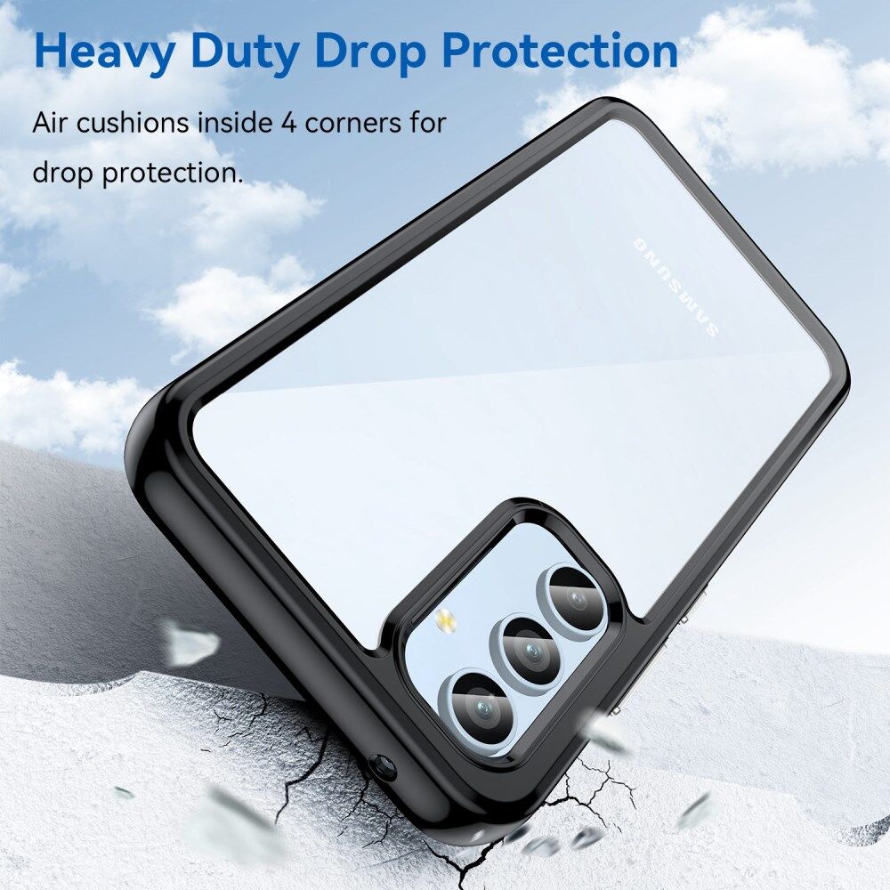 Samsung Galaxy A54 Hoesje Acryl Back Cover Zwart afbeelding 3