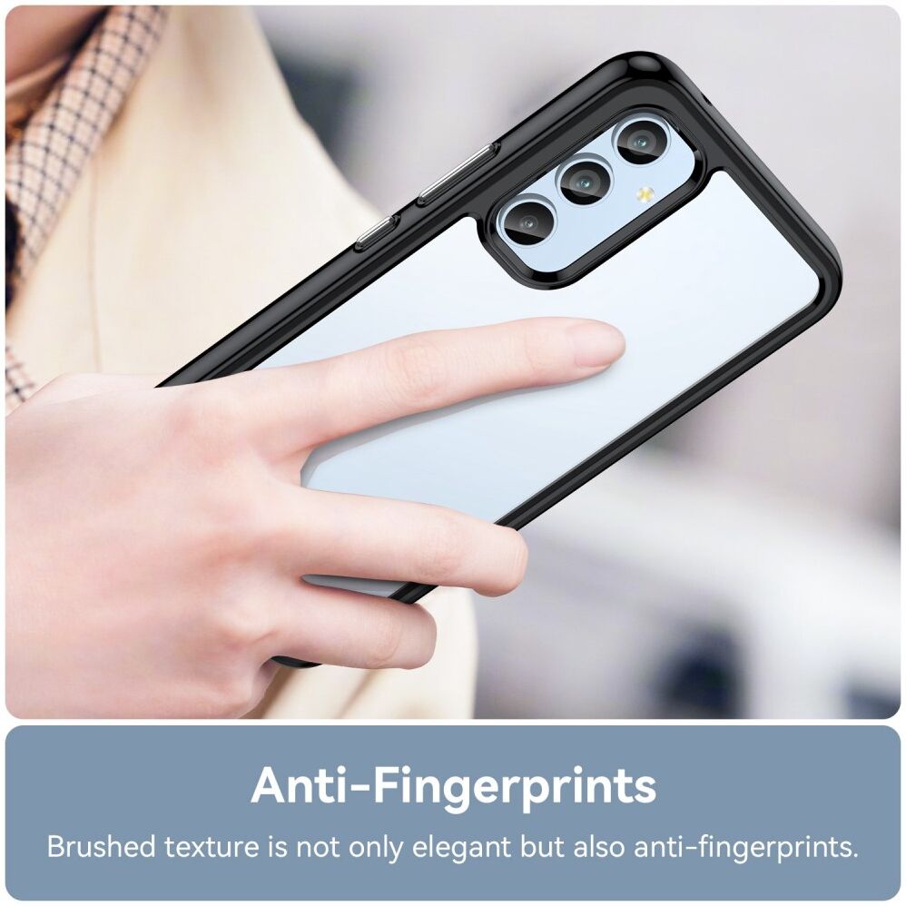 Samsung Galaxy A54 Hoesje Acryl Back Cover Zwart afbeelding 5