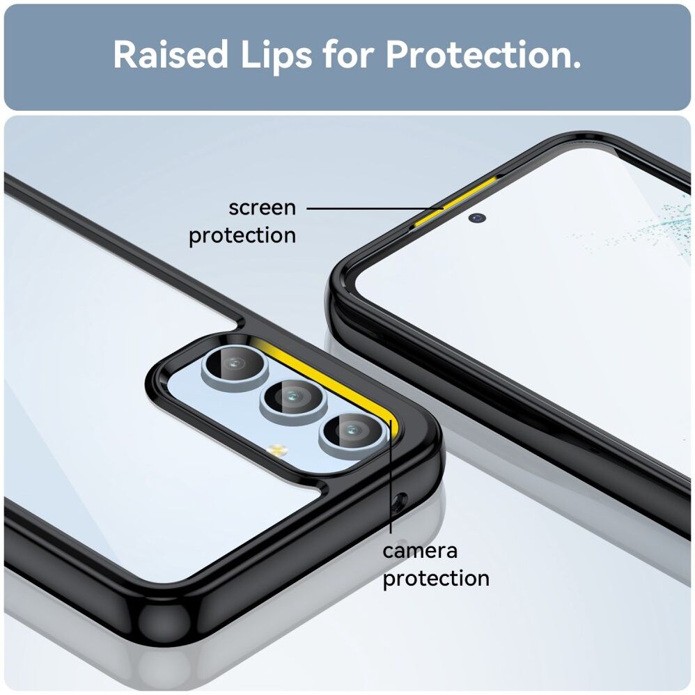 Samsung Galaxy A54 Hoesje Acryl Back Cover Zwart afbeelding 6