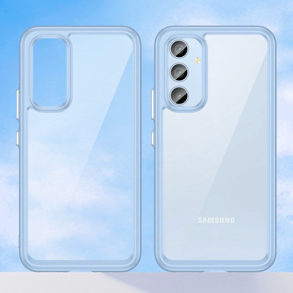 Samsung Galaxy A54 Hoesje Acryl Back Cover Blauw afbeelding 2