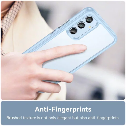 Samsung Galaxy A54 Hoesje Acryl Back Cover Blauw afbeelding 5