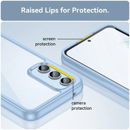 Samsung Galaxy A54 Hoesje Acryl Back Cover Blauw afbeelding 6
