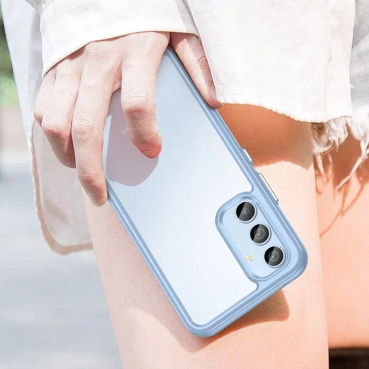 Samsung Galaxy A54 Hoesje Acryl Back Cover Blauw afbeelding 7