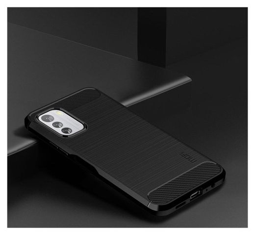 Nokia G60 Hoesje Geborsteld TPU Flexibele Back Cover Zwart afbeelding 2