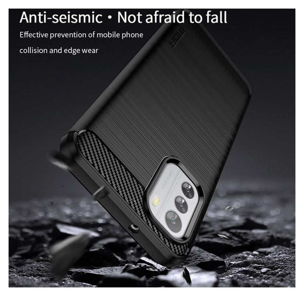 Nokia G60 Hoesje Geborsteld TPU Flexibele Back Cover Zwart afbeelding 5