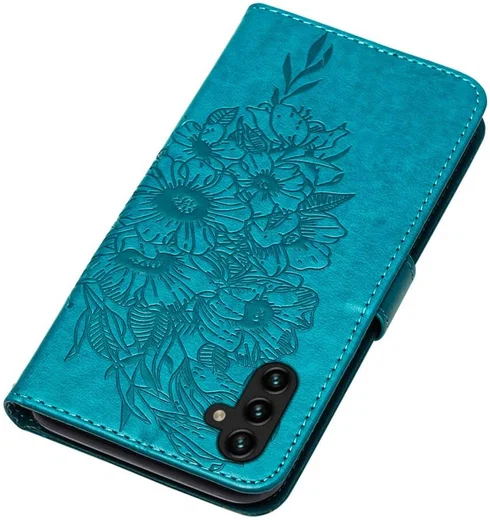 Samsung Galaxy A54 Hoesje Book Case Pasjeshouder Vlinder Blauw afbeelding 5