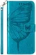 Samsung Galaxy A54 Hoesje Book Case Pasjeshouder Vlinder Blauw afbeelding 6