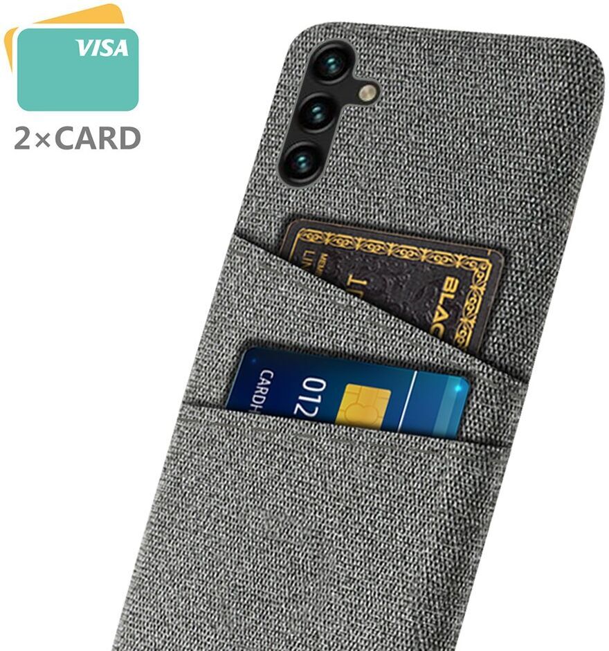 Samsung Galaxy A54 Hoesje met Kaarthouder Back Cover Grijs afbeelding 2