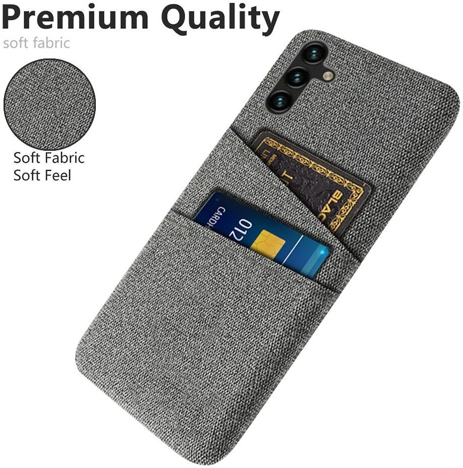 Samsung Galaxy A54 Hoesje met Kaarthouder Back Cover Grijs afbeelding 3