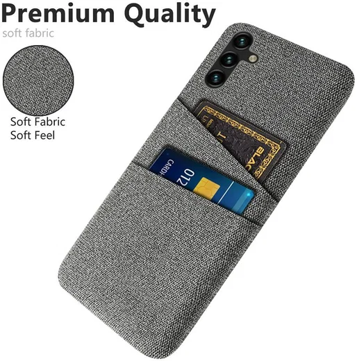 Samsung Galaxy A54 Hoesje met Kaarthouder Back Cover Grijs afbeelding 3
