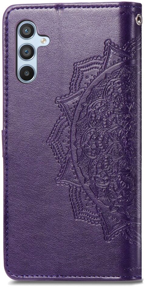 Samsung Galaxy A54 Hoesje Mandala Book Case met Pasjeshouder Paars afbeelding 7