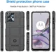 Motorola Moto G13 / G23 Hoesje Shock Proof Rugged Shield Zwart afbeelding 3
