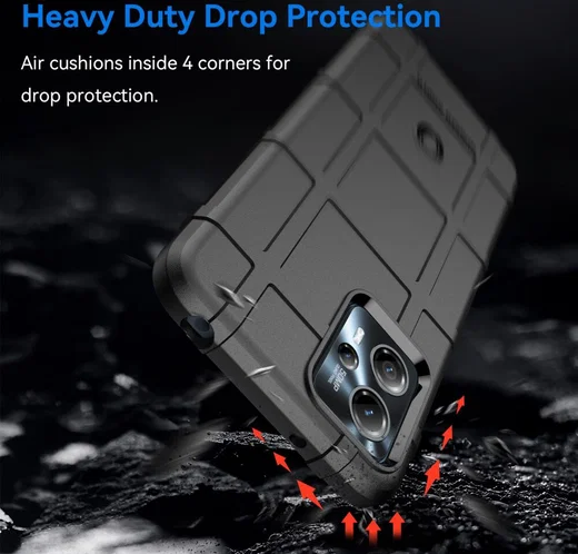 Motorola Moto G13 / G23 Hoesje Shock Proof Rugged Shield Zwart afbeelding 4