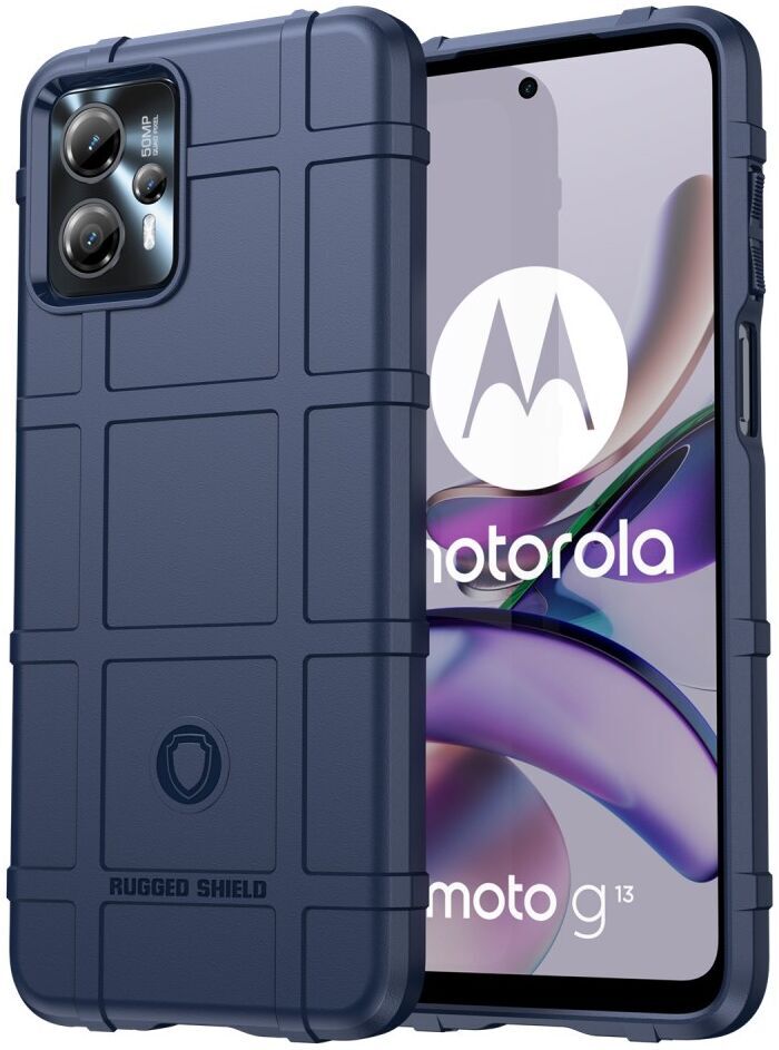 Motorola Moto G13 / G23 Hoesje Shock Proof Rugged Shield Blauw afbeelding 1