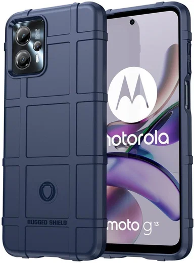 Motorola Moto G13 / G23 Hoesje Shock Proof Rugged Shield Blauw afbeelding 1