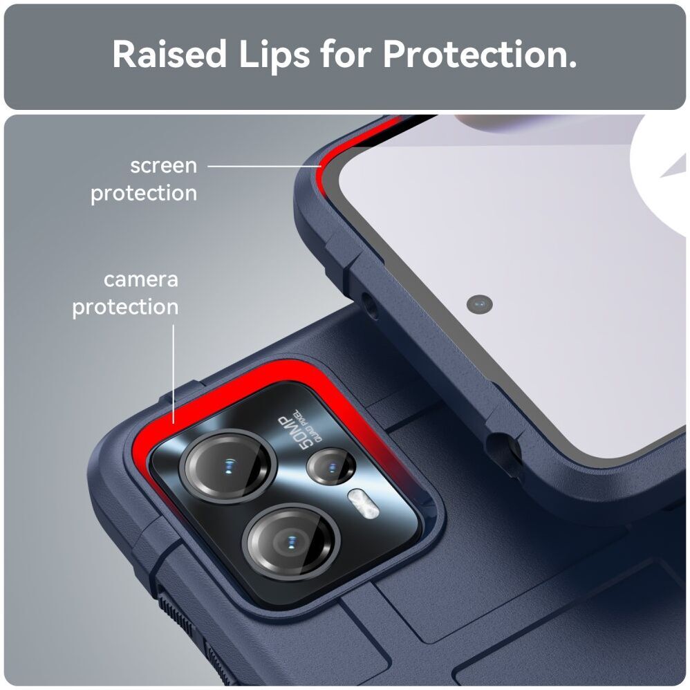 Motorola Moto G13 / G23 Hoesje Shock Proof Rugged Shield Blauw afbeelding 7