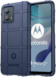 Motorola Moto G53 Hoesje Shock Proof Rugged Shield Back Cover Blauw afbeelding