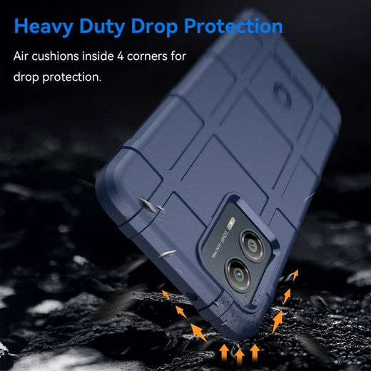 Motorola Moto G53 Hoesje Shock Proof Rugged Shield Back Cover Blauw afbeelding 3