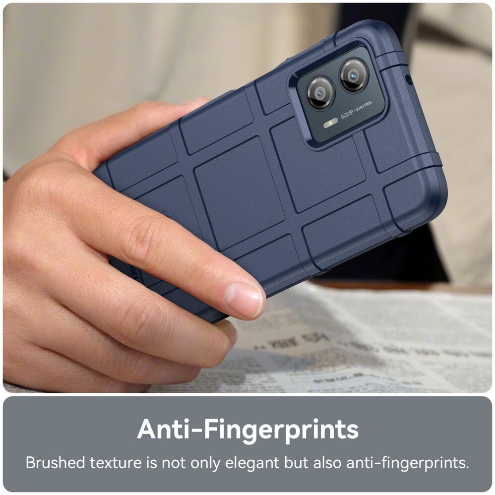 Motorola Moto G53 Hoesje Shock Proof Rugged Shield Back Cover Blauw afbeelding 5