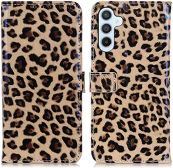 Samsung Galaxy A24 Hoesje Portemonnee Book Case Luipaard Print afbeelding