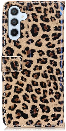 Samsung Galaxy A24 Hoesje Portemonnee Book Case Luipaard Print afbeelding 8