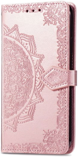 Xiaomi Redmi 12C Hoesje Mandala Book Case met Pasjeshouder Roze Goud afbeelding 8