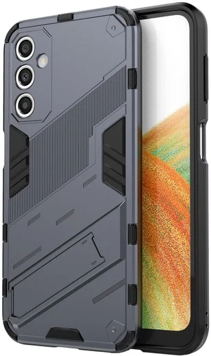 Samsung Galaxy A24 Hoesje Shockproof Kickstand Back Cover Blauw afbeelding 1