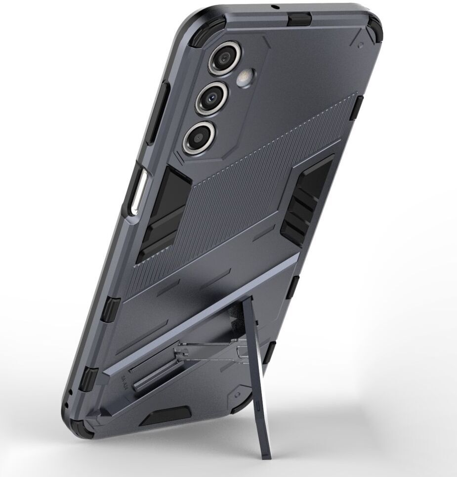 Samsung Galaxy A24 Hoesje Shockproof Kickstand Back Cover Blauw afbeelding 3
