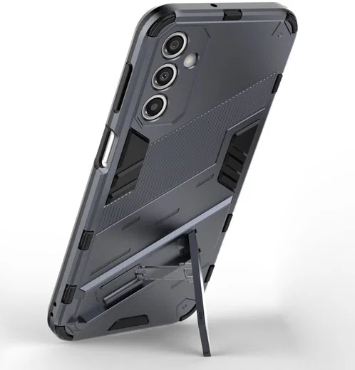 Samsung Galaxy A24 Hoesje Shockproof Kickstand Back Cover Blauw afbeelding 3
